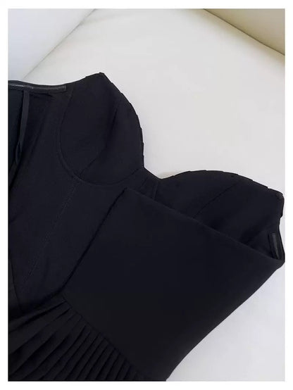 Elegante A-Linie Spaghettiträger Schwarz Chiffon Ärmellos Lange Abendkleider Partykleider Abendkleider Ballkleid W926
