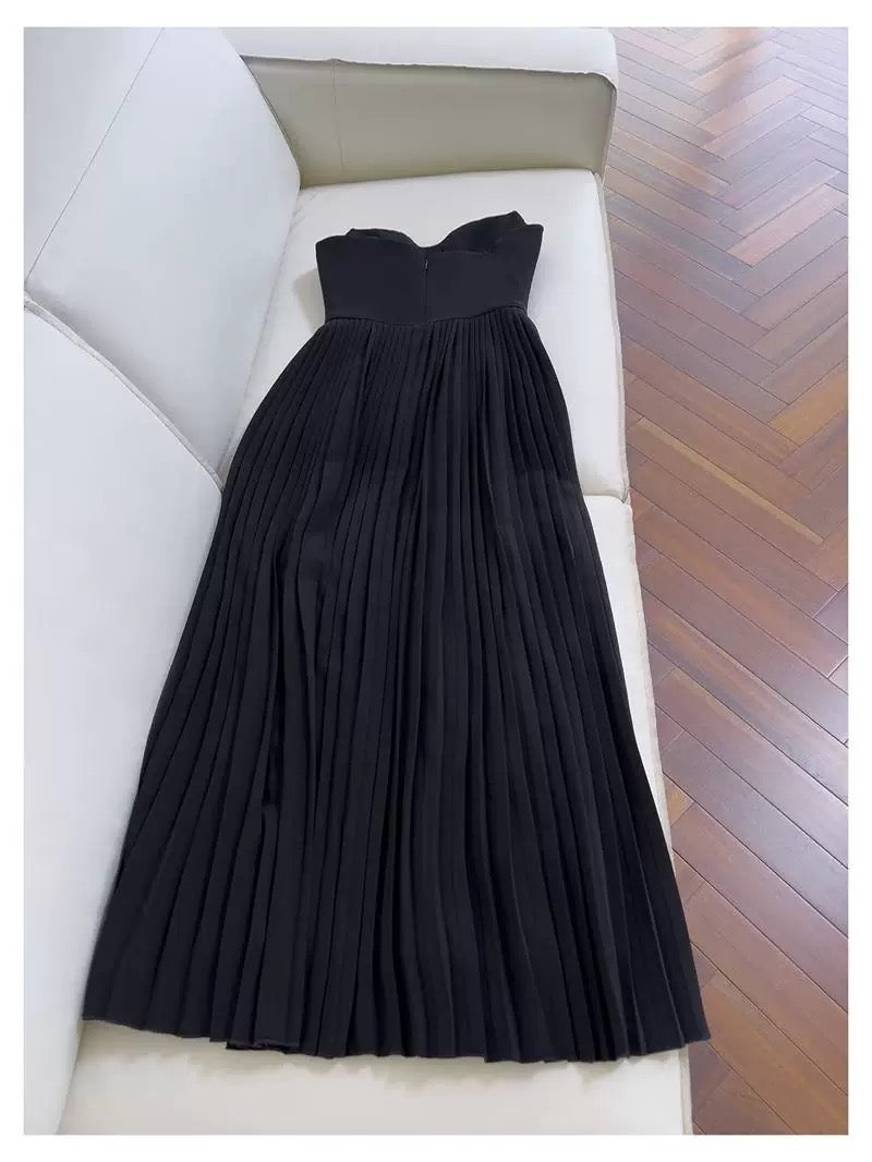 Elegante A-Linie Spaghettiträger Schwarz Chiffon Ärmellos Lange Abendkleider Partykleider Abendkleider Ballkleid W926