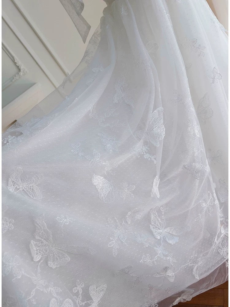Elegante A-Linie Träger Weißer Spitze Ärmellos Lange Abendkleider Partykleider Abendkleider Abendkleid W943