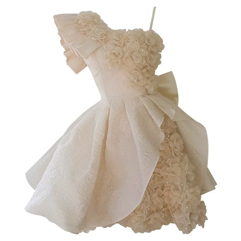 Cute Ball Gown Straps Lace Flowers Short Summer 18th Birthday Dresses Hoco Dress Mini 21st Birthday Outfit Cocktail Dresses W958