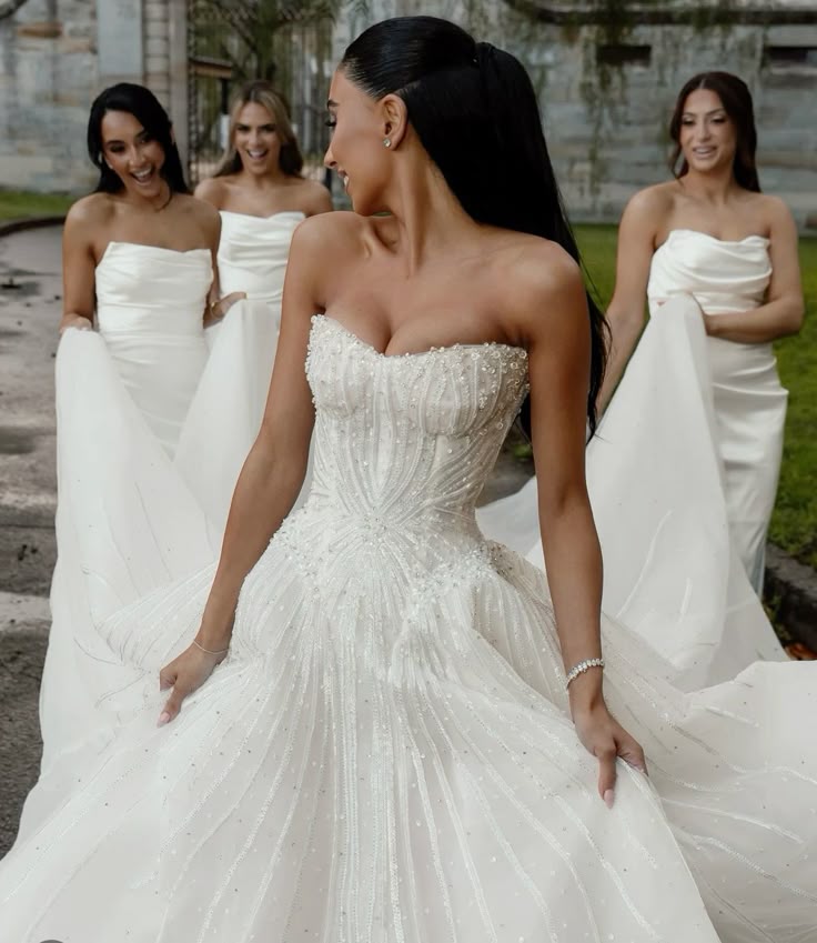Hübsches Brautkleid Ballkleid Schatz Weiß Pailletten Lange Brautkleider Brautkleider WD045