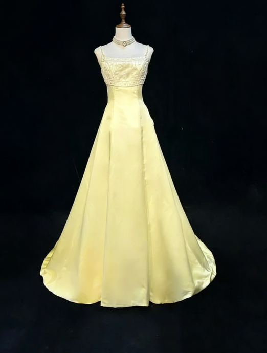 Vintage Bridal Gown A line Spaghetti Straps Sleeveless Pearls Long White 70s Wedding Dresses Elegant Bridal Gowns DH1111