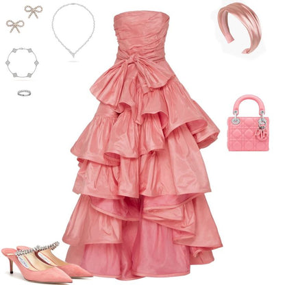 Bescheidenes Ballkleid trägerlos Taft rosa ärmellos lange Abendkleider Abendkleid besondere Abendkleider Ballkleid DH1353
