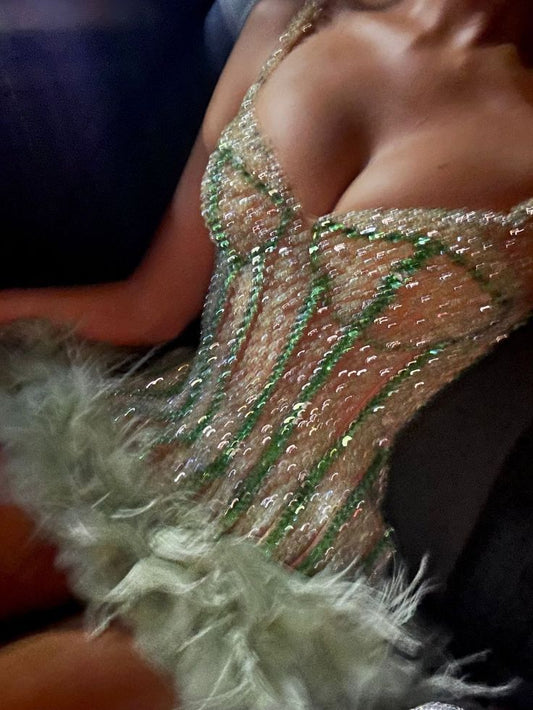 Robe fourreau sexy à bretelles en cœur et paillettes, vert menthe, courte, formelle, pour la rentrée scolaire, pour le collège, pour la remise des diplômes, pour la 6e année, H1873