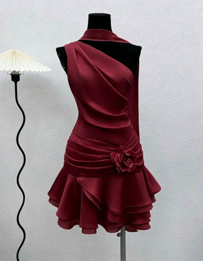 Sexy Sheath One Shoulder Short Mini Formal 8th Grade Homecoming Dresses Middle School Short Cocktail Dress Hoco Outfits DH1892