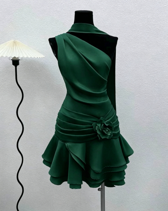 Sexy Sheath One Shoulder Short Mini Formal 8th Grade Homecoming Dresses Middle School Short Cocktail Dress Hoco Outfits DH1892