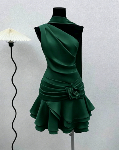 Sexy Sheath One Shoulder Short Mini Formal 8th Grade Homecoming Dresses Middle School Short Cocktail Dress Hoco Outfits DH1892