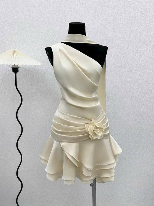 Sexy Sheath One Shoulder Short Mini Formal 8th Grade Homecoming Dresses Middle School Short Cocktail Dress Hoco Outfits DH1892