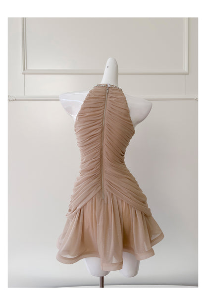 Cute Sheath Scoop Neck Champagne Short Grad Dress Inspo Short Mini Formal 8th Grade Homecoming Dresses High School Hoco Court Dress Graduation Dress Cocktail Outfits H1951