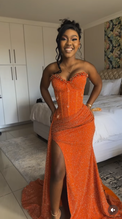 Sparkly Mermaid Sweetheart Orange Pailletten Lange Schwarze Mädchen Abend Party Kleider Abendkleid Spezielle Abendkleider Ballkleid DH2337