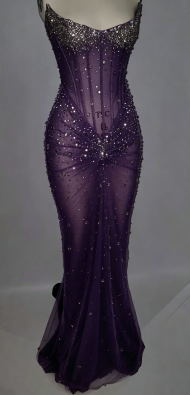 Sexy Mermaid Strapless Champagne Sleeveless Black Girl Evening Party Gowns Evening Dress Special Formal Dresses Prom Dress DH2361