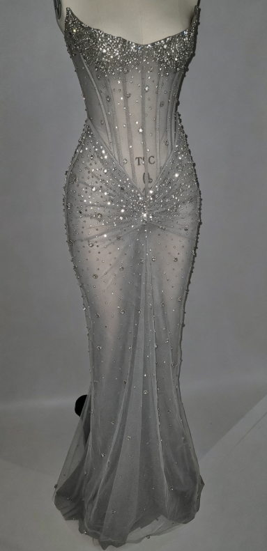 Sexy Mermaid Strapless Champagne Sleeveless Black Girl Evening Party Gowns Evening Dress Special Formal Dresses Prom Dress DH2361