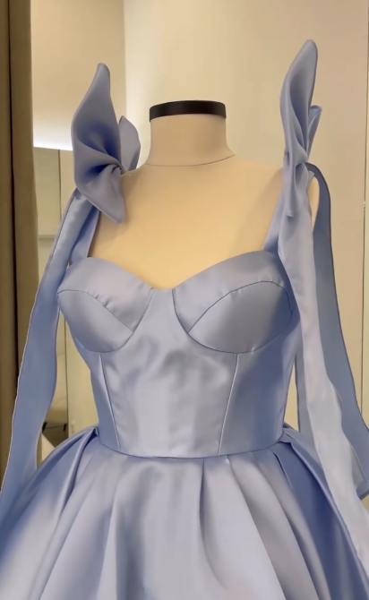 Fancy Short Hoco Dresses Ball Gown Spaghetti Straps Blue Mini Formal 8th Grade Homecoming Dresses Summer Middle School Homecoming Outfits DH56