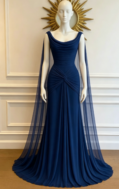 Elegant Mermaid Scoop Neck Pink Chiffon Long Prom Dresses Party Dress Summer 20th Birthday Outfits 18th Birthday Dresses DH904