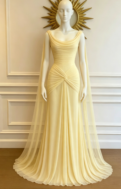 Elegant Mermaid Scoop Neck Pink Chiffon Long Prom Dresses Party Dress Summer 20th Birthday Outfits 18th Birthday Dresses DH904
