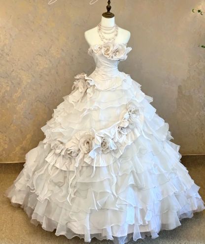 Gorgeous Strapless Ball Gown Pink Long Prom Dresses Tulle Sleeveless Birthday Dresses Applique Pink Quinceanera Dresses DP04204
