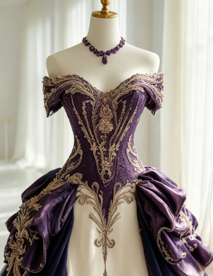 Simple A-Line Long Prom Dresses Applique Tulle Purple Quinceanera Dresses  Sleeveless Sweet 16 Dress DP04625