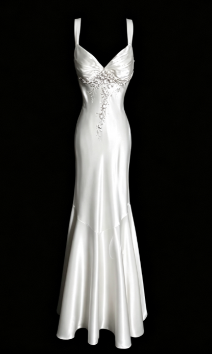 Elegant V-neck Red Long Prom Dresses Beaded Satin Sheath Evening Dress  Backless Sleeveless Birthday Dress DP04936