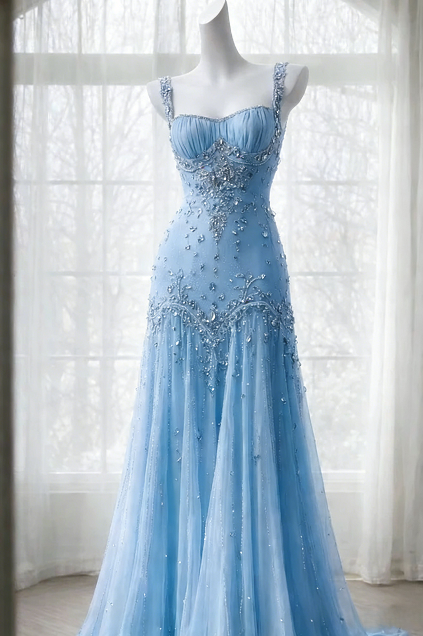Robe de bal violette élégante, bretelles en tulle perlé, robe de soirée fourreau sans manches, robe d'anniversaire DP05231