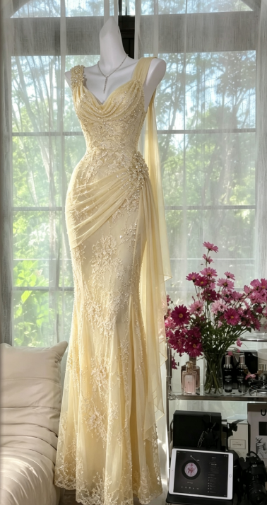 Glam Purple Prom Dress Straps Sheath Chiffon Beaded Long Evening Dress DP05737