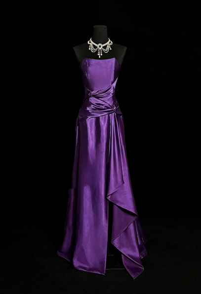 Classy Mermaid Royal Blue Satin Maxi Dress Evening Dress Long Prom Dresses DP238