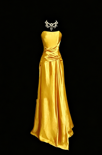 Classy Mermaid Royal Blue Satin Maxi Dress Evening Dress Long Prom Dresses DP238