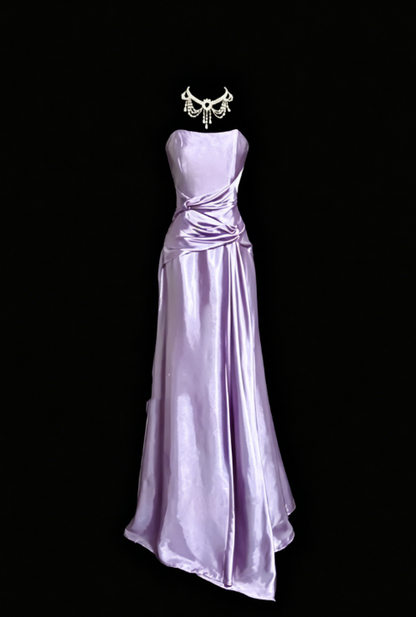 Classy Mermaid Royal Blue Satin Maxi Dress Evening Dress Long Prom Dresses DP238