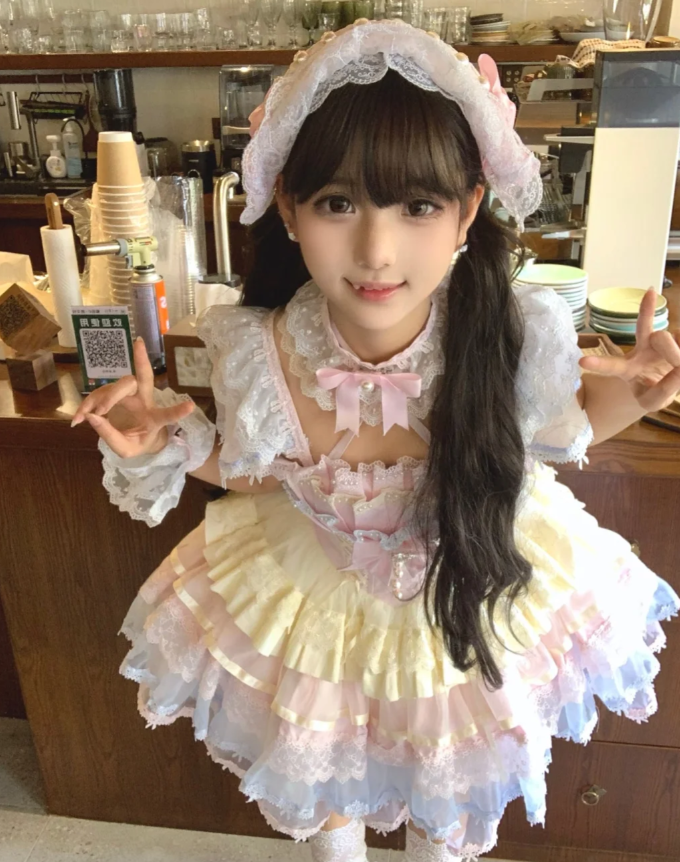 Vintage Square Neck Ball Gown Lace Tulle Short Lolita Dress Cute 18th Birthday Outfit DP2943