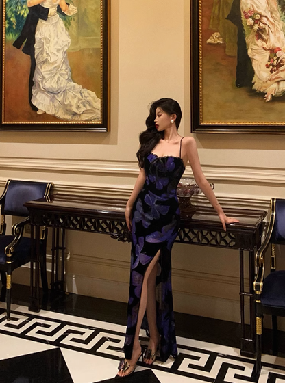Elegantes Etuikleid mit Trägern in Blau, Partykleid zum 18. Geburtstag, Outfits zum 21. Geburtstag, Geburtstagskleid-Ideen für Frauen, DP589
