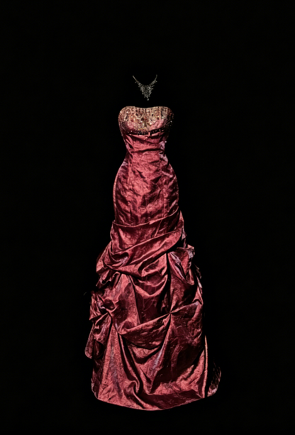 Classy Elegant Ball Gown Strapless Blue Sleeveless Long Prom Dresses H2971