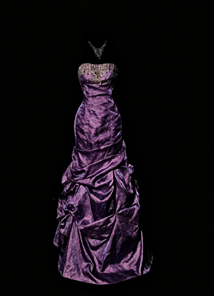 Classy Elegant Ball Gown Strapless Blue Sleeveless Long Prom Dresses H2971