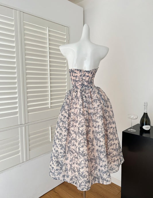 Sexy Ball Gown Sweetheart Floral Summer Dress Holiday Party Outfits For Women DP0082