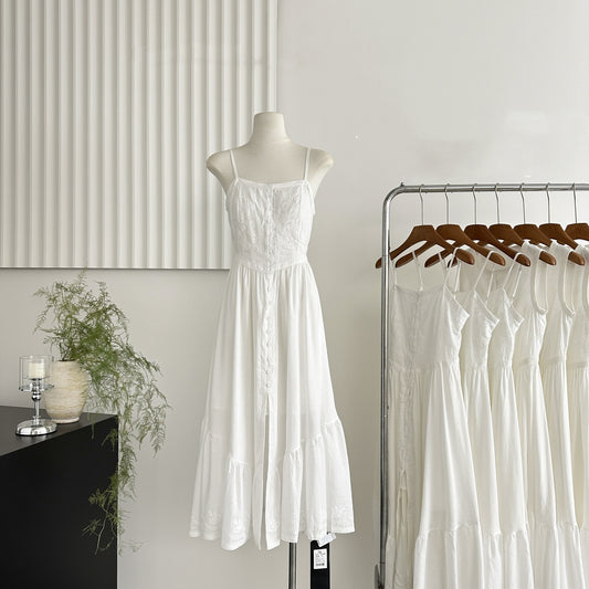 Sexy A line Spaghetti Straps Floral Summer Dress Holiday Party Outfits For Women DP0081