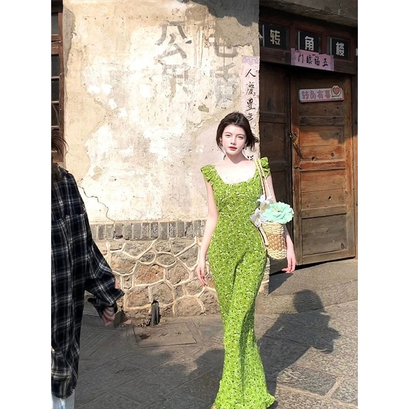 Green Women Dress S973