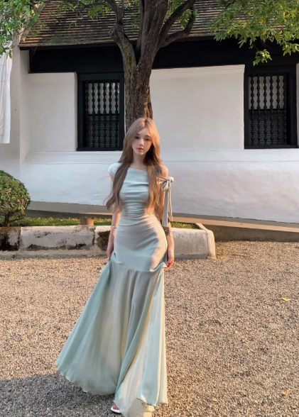 Robe verte tendance S791