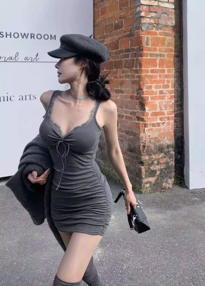 Robe grise tendance S793