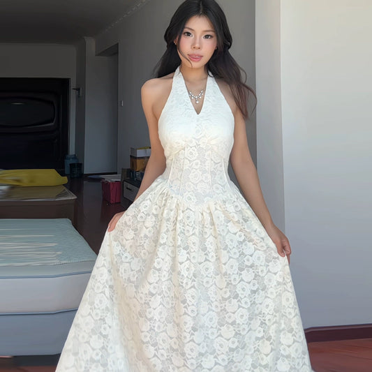 White Women Dress S987