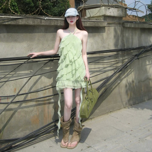 Green Women Dress S996