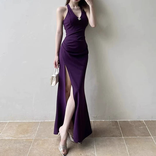 Robe violette tendance S806