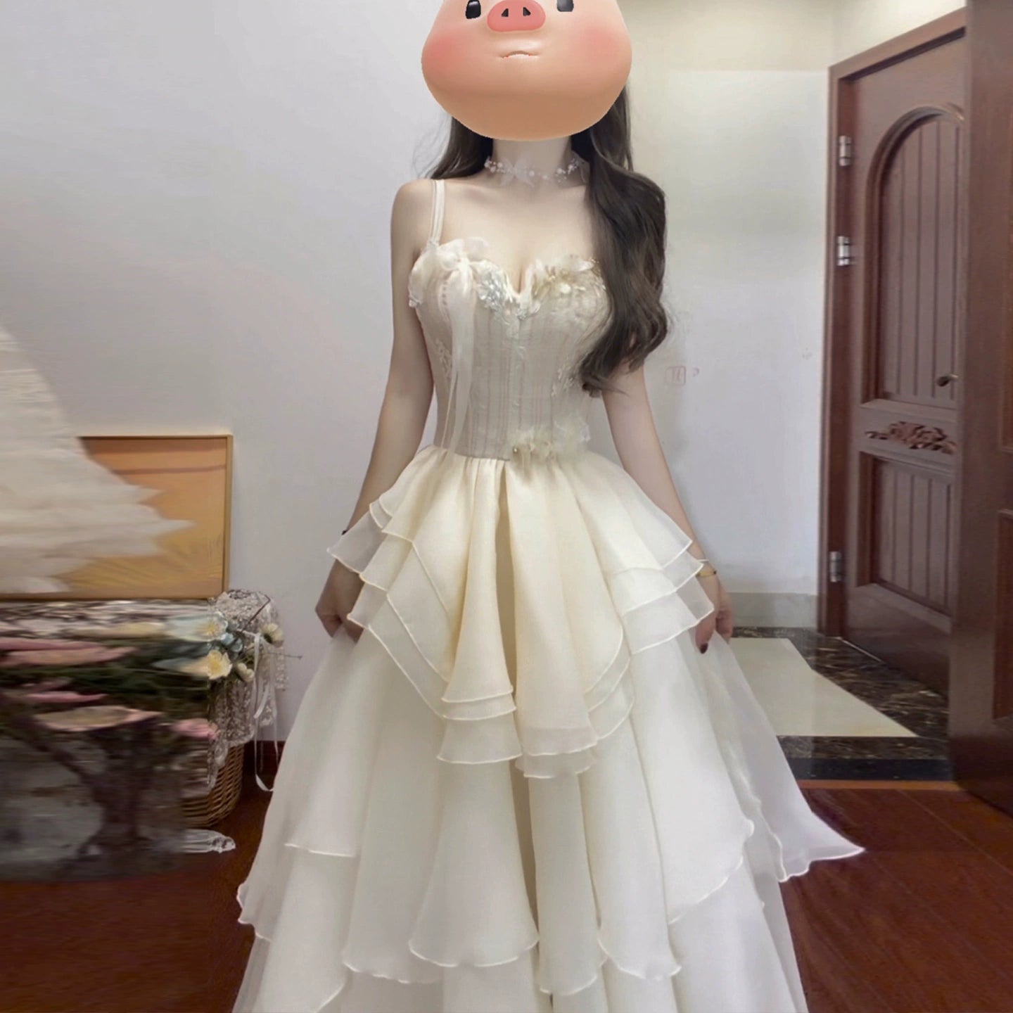 Fashion Apricot Dress S841