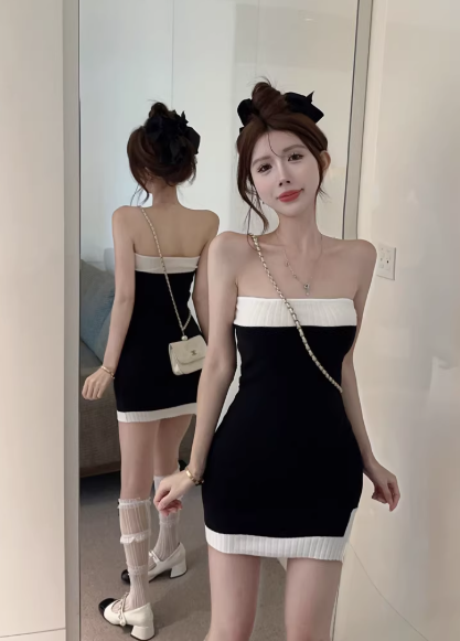 Robe noire tendance S854