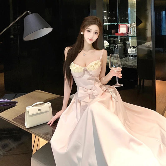 Modisches rosa Kleid S872