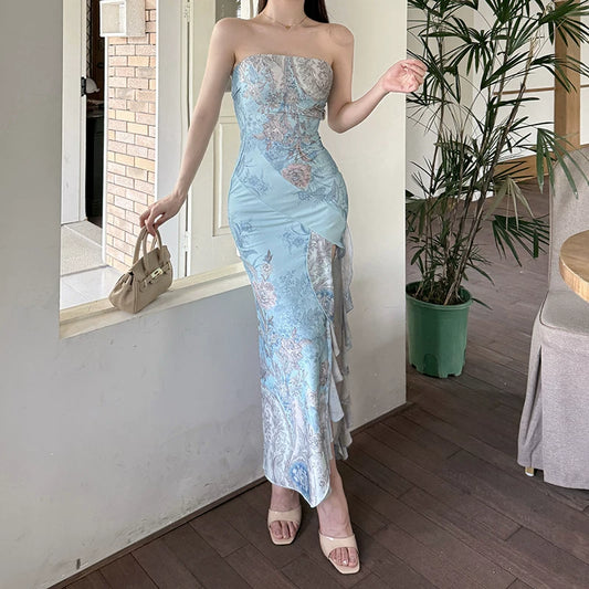 Robe bleue tendance S892