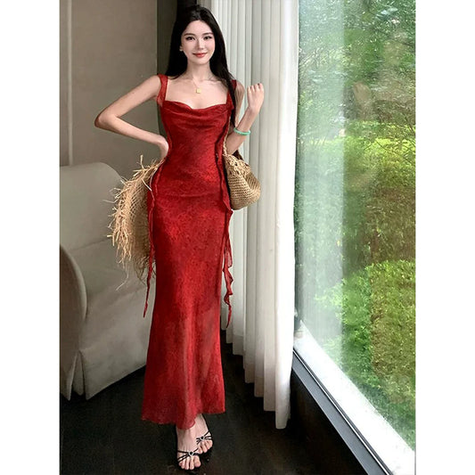 Robe rouge tendance S896