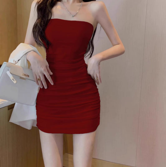 Robe rouge tendance S786