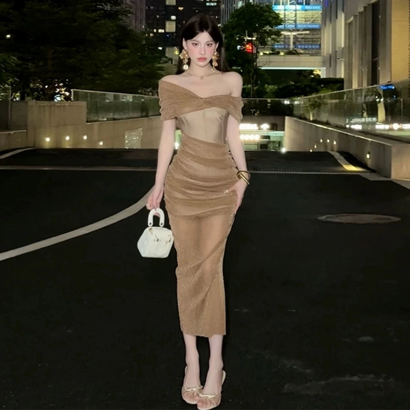 Fashion Gold Dress S907