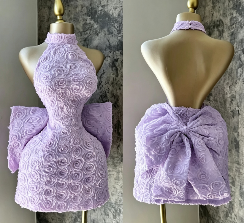 Pretty Sheath High Neck Pink Floral Summer 16th Birthday Dresses For Teens Hoco Dress Mini 21st Birthday Outfit Cocktail Dresses For Women W0568